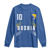 Bosnia Herzegovina Soccer Sports Graphic Number 10 Jersey Style Long Sleeve Shirt Proud Bosnian Football Fans Game Day Pride