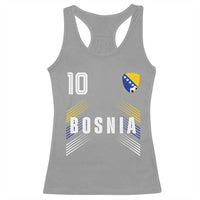 Bosnia Herzegovina Soccer Sports Graphic Number 10 Jersey Style Racerback Tank Top Proud Bosnian Football Fans Game Day Pride