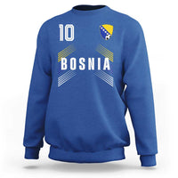 Bosnia Herzegovina Soccer Sports Graphic Number 10 Jersey Style Sweatshirt Proud Bosnian Football Fans Game Day Pride