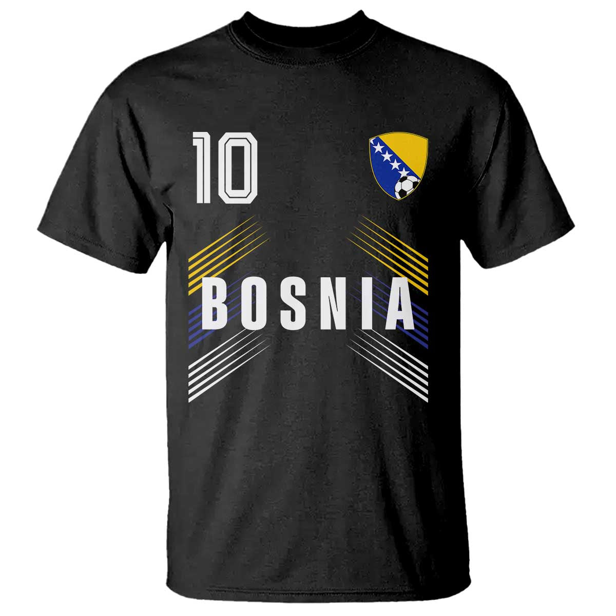 Bosnia Herzegovina Soccer Sports Graphic Number 10 Jersey Style T Shirt Proud Bosnian Football Fans Game Day Pride