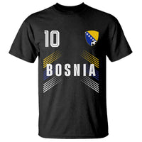 Bosnia Herzegovina Soccer Sports Graphic Number 10 Jersey Style T Shirt Proud Bosnian Football Fans Game Day Pride