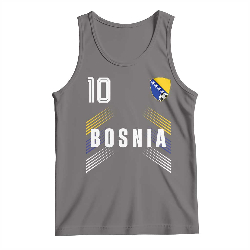 Bosnia Herzegovina Soccer Sports Graphic Number 10 Jersey Style Tank Top Proud Bosnian Football Fans Game Day Pride
