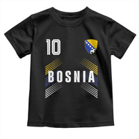 Bosnia Herzegovina Soccer Sports Graphic Number 10 Jersey Style Toddler T Shirt Proud Bosnian Football Fans Game Day Pride