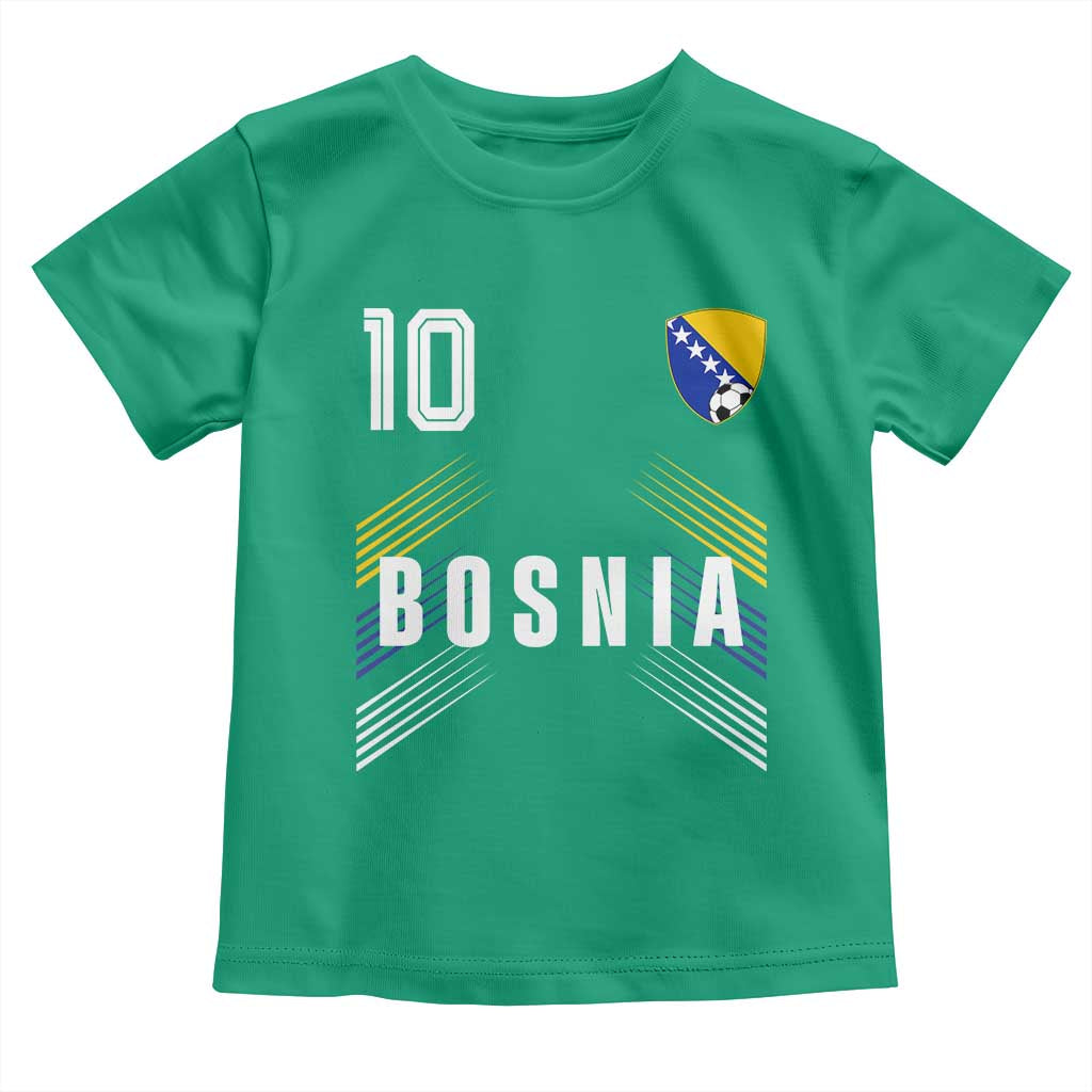 Bosnia Herzegovina Soccer Sports Graphic Number 10 Jersey Style Toddler T Shirt Proud Bosnian Football Fans Game Day Pride