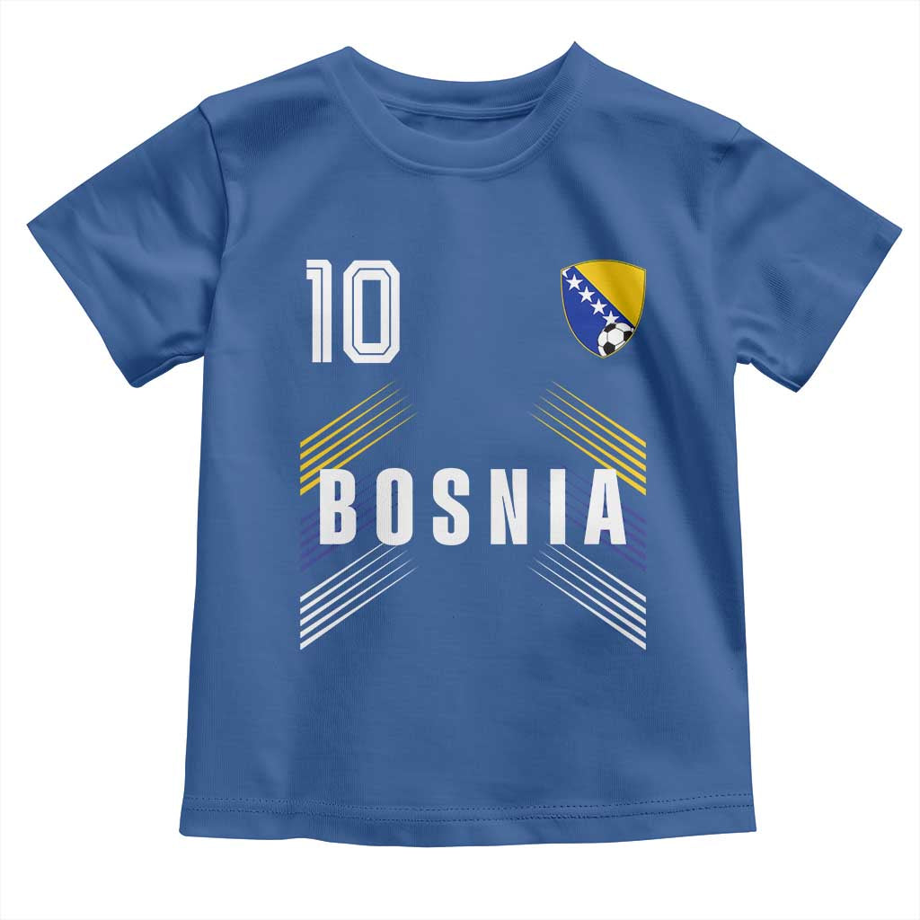 Bosnia Herzegovina Soccer Sports Graphic Number 10 Jersey Style Toddler T Shirt Proud Bosnian Football Fans Game Day Pride