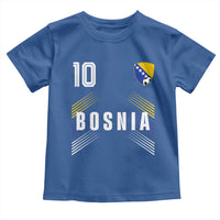 Bosnia Herzegovina Soccer Sports Graphic Number 10 Jersey Style Toddler T Shirt Proud Bosnian Football Fans Game Day Pride