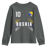 Bosnia Herzegovina Soccer Sports Graphic Number 10 Jersey Style Youth Sweatshirt Proud Bosnian Football Fans Game Day Pride