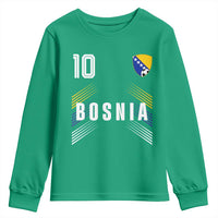 Bosnia Herzegovina Soccer Sports Graphic Number 10 Jersey Style Youth Sweatshirt Proud Bosnian Football Fans Game Day Pride