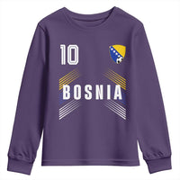 Bosnia Herzegovina Soccer Sports Graphic Number 10 Jersey Style Youth Sweatshirt Proud Bosnian Football Fans Game Day Pride