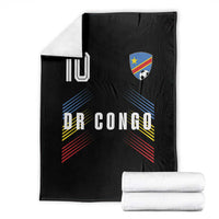 DR Congo Soccer Sports Graphic Number 10 Jersey Style Throw Blanket Proud Congolese Football Fans Game Day Pride