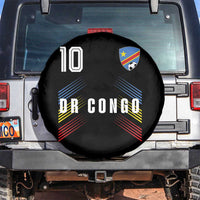 DR Congo Soccer Sports Graphic Number 10 Jersey Style Spare Tire Cover Proud Congolese Football Fans Game Day Pride