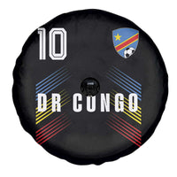 DR Congo Soccer Sports Graphic Number 10 Jersey Style Spare Tire Cover Proud Congolese Football Fans Game Day Pride