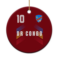 DR Congo Soccer Sports Graphic Number 10 Jersey Style Ceramic Ornament Proud Congolese Football Fans Game Day Pride
