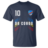 DR Congo Soccer Sports Graphic Number 10 Jersey Style T Shirt Proud Congolese Football Fans Game Day Pride