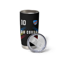 DR Congo Soccer Sports Graphic Number 10 Jersey Style Tumbler Cup Proud Congolese Football Fans Game Day Pride