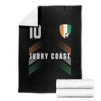 Ivory Coast Soccer Sports Graphic Number 10 Jersey Style Throw Blanket Proud Ivorian Cote d'Ivoire Football Fans Game Day Pride