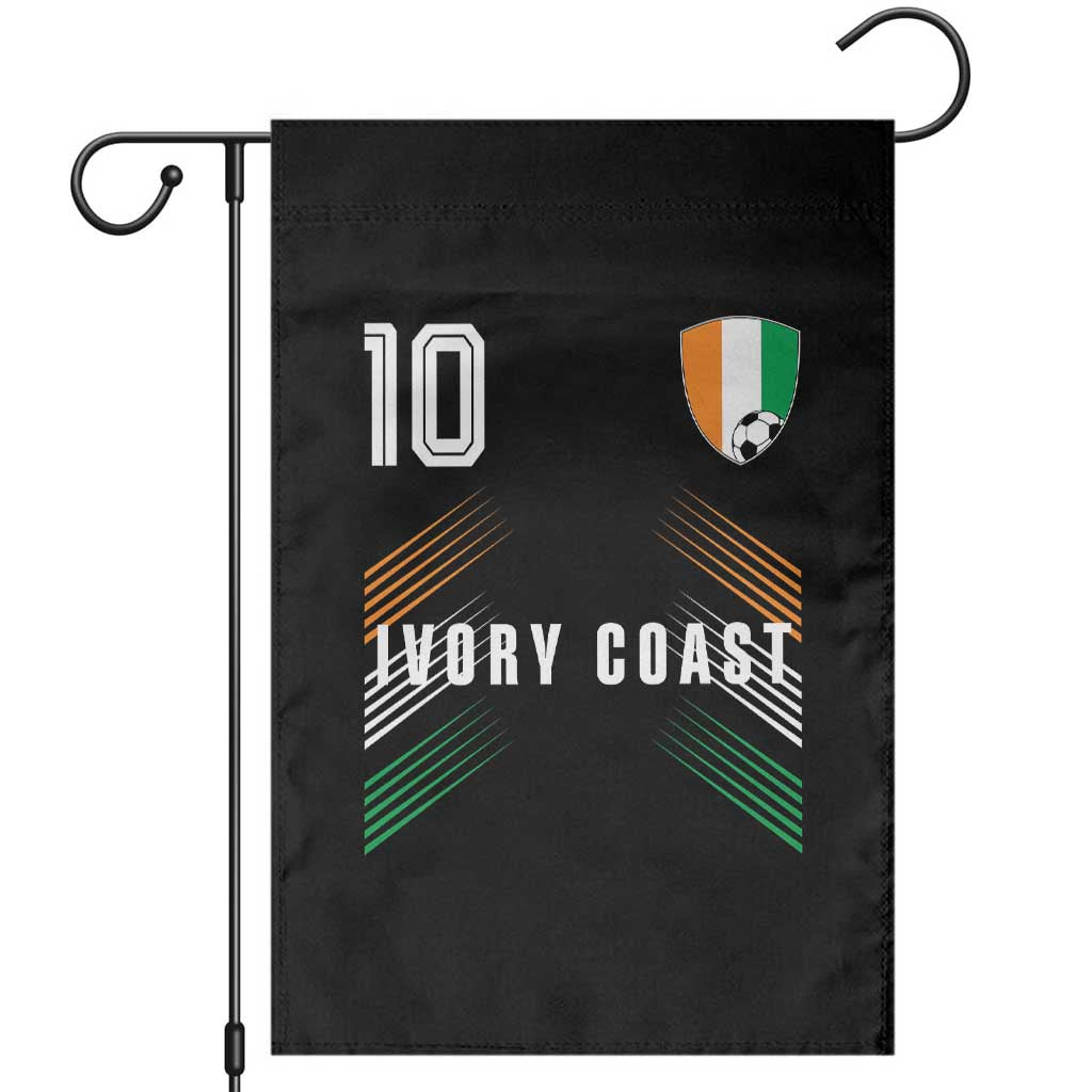 Ivory Coast Soccer Sports Graphic Number 10 Jersey Style Garden Flag Proud Ivorian Cote d'Ivoire Football Fans Game Day Pride