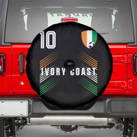 Ivory Coast Soccer Sports Graphic Number 10 Jersey Style Spare Tire Cover Proud Ivorian Cote d'Ivoire Football Fans Game Day Pride