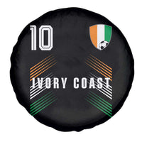 Ivory Coast Soccer Sports Graphic Number 10 Jersey Style Spare Tire Cover Proud Ivorian Cote d'Ivoire Football Fans Game Day Pride