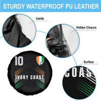 Ivory Coast Soccer Sports Graphic Number 10 Jersey Style Spare Tire Cover Proud Ivorian Cote d'Ivoire Football Fans Game Day Pride