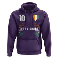 Ivory Coast Soccer Sports Graphic Number 10 Jersey Style Hoodie Proud Ivorian Cote d'Ivoire Football Fans Game Day Pride
