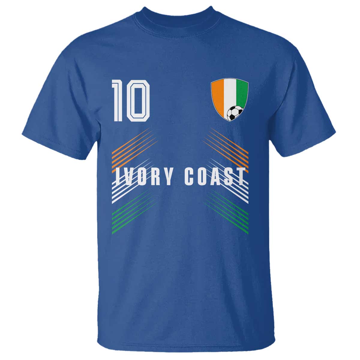 Ivory Coast Soccer Sports Graphic Number 10 Jersey Style T Shirt Proud Ivorian Cote d'Ivoire Football Fans Game Day Pride