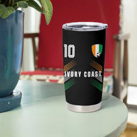 Ivory Coast Soccer Sports Graphic Number 10 Jersey Style Tumbler Cup Proud Ivorian Cote d'Ivoire Football Fans Game Day Pride