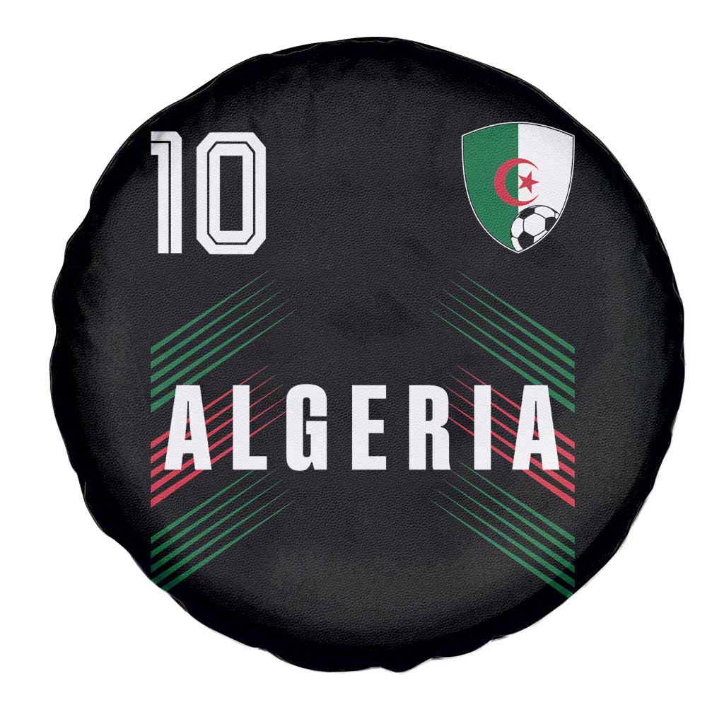 Algeria Soccer Sports Graphic Number 10 Jersey Style Spare Tire Cover Proud Algerian Football Fans Game Day Maghreb Pride