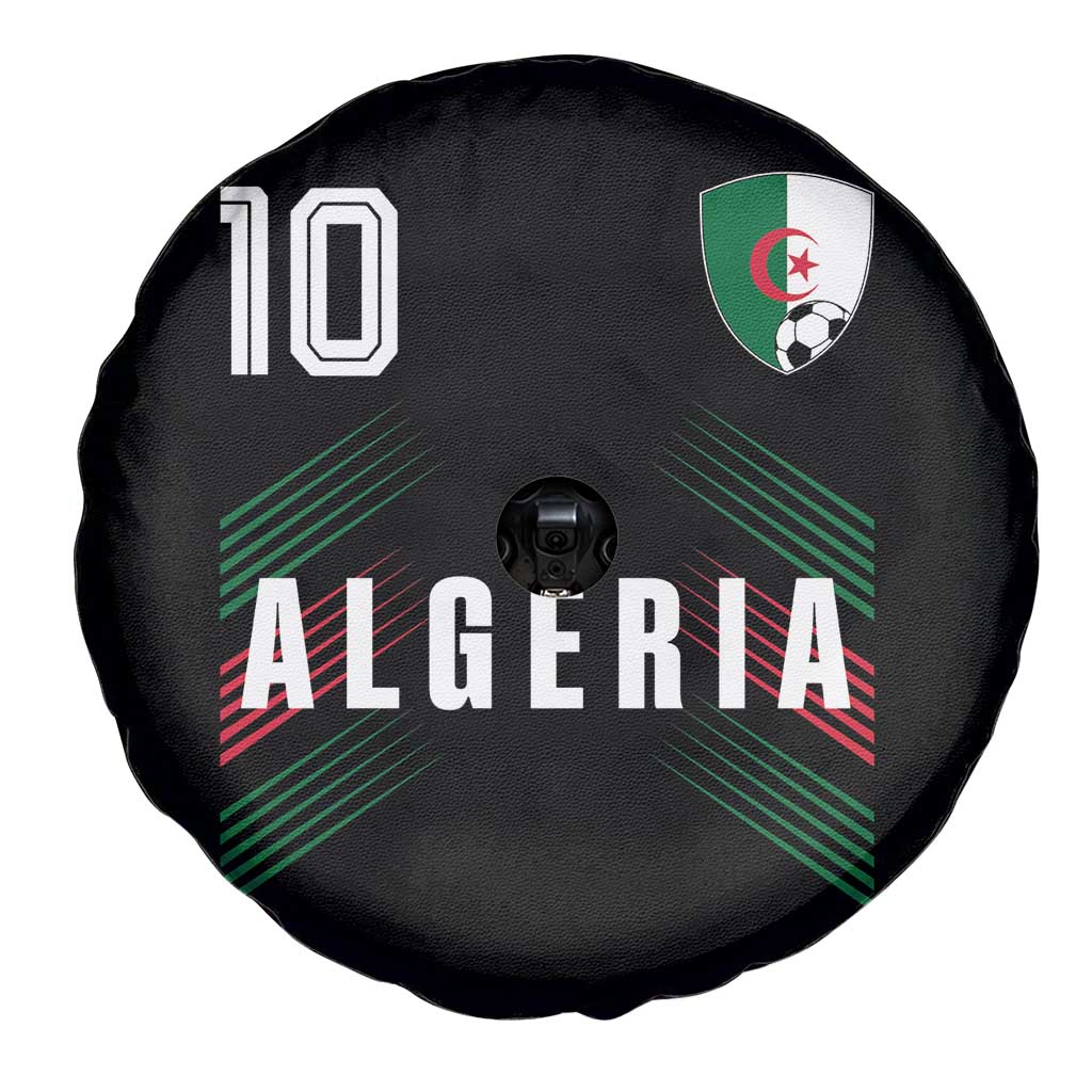 Algeria Soccer Sports Graphic Number 10 Jersey Style Spare Tire Cover Proud Algerian Football Fans Game Day Maghreb Pride