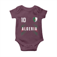 Algeria Soccer Sports Graphic Number 10 Jersey Style Baby Onesie Proud Algerian Football Fans Game Day Maghreb Pride