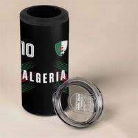 Algeria Soccer Sports Graphic Number 10 Jersey Style 4 in 1 Can Cooler Tumbler Proud Algerian Football Fans Game Day Maghreb Pride