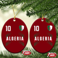 Algeria Soccer Sports Graphic Number 10 Jersey Style Ceramic Ornament Proud Algerian Football Fans Game Day Maghreb Pride