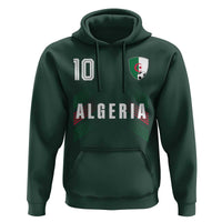 Algeria Soccer Sports Graphic Number 10 Jersey Style Hoodie Proud Algerian Football Fans Game Day Maghreb Pride