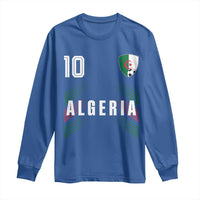 Algeria Soccer Sports Graphic Number 10 Jersey Style Long Sleeve Shirt Proud Algerian Football Fans Game Day Maghreb Pride