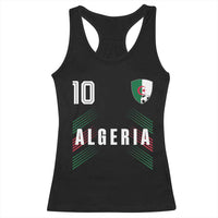 Algeria Soccer Sports Graphic Number 10 Jersey Style Racerback Tank Top Proud Algerian Football Fans Game Day Maghreb Pride