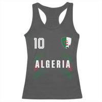 Algeria Soccer Sports Graphic Number 10 Jersey Style Racerback Tank Top Proud Algerian Football Fans Game Day Maghreb Pride