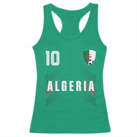Algeria Soccer Sports Graphic Number 10 Jersey Style Racerback Tank Top Proud Algerian Football Fans Game Day Maghreb Pride