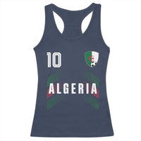 Algeria Soccer Sports Graphic Number 10 Jersey Style Racerback Tank Top Proud Algerian Football Fans Game Day Maghreb Pride