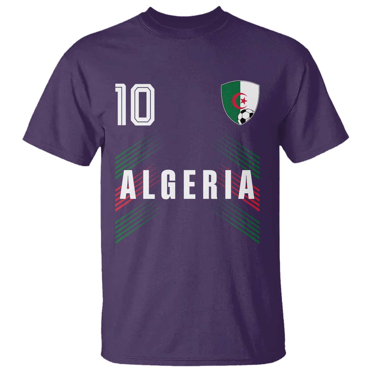 Algeria Soccer Sports Graphic Number 10 Jersey Style T Shirt Proud Algerian Football Fans Game Day Maghreb Pride