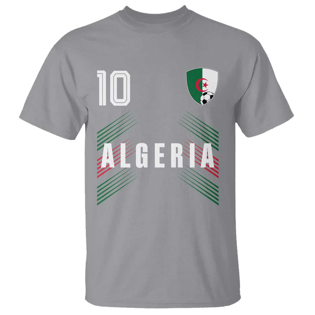 Algeria Soccer Sports Graphic Number 10 Jersey Style T Shirt Proud Algerian Football Fans Game Day Maghreb Pride