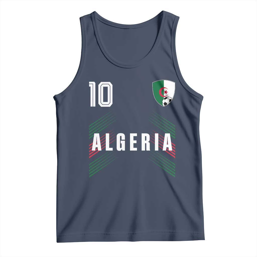 Algeria Soccer Sports Graphic Number 10 Jersey Style Tank Top Proud Algerian Football Fans Game Day Maghreb Pride