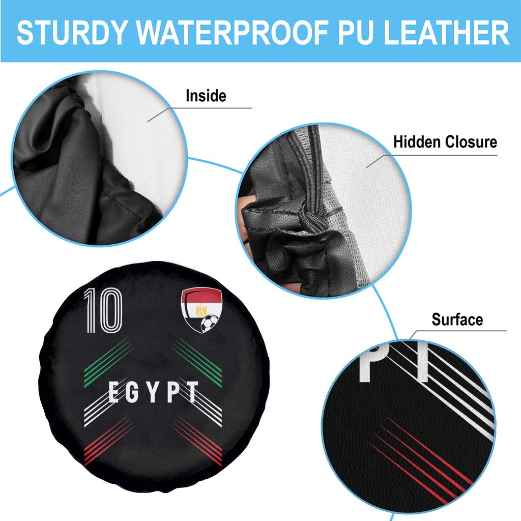 Egypt Soccer Sports Graphic Number 10 Jersey Style Spare Tire Cover Proud Egyptian Football Fans Game Day Pride