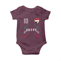 Egypt Soccer Sports Graphic Number 10 Jersey Style Baby Onesie Proud Egyptian Football Fans Game Day Pride
