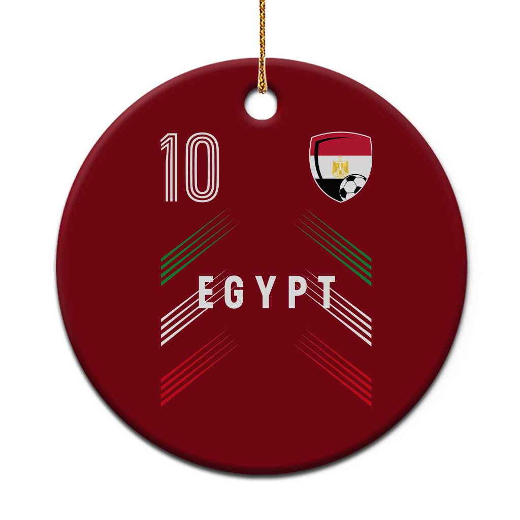 Egypt Soccer Sports Graphic Number 10 Jersey Style Ceramic Ornament Proud Egyptian Football Fans Game Day Pride