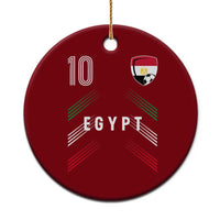 Egypt Soccer Sports Graphic Number 10 Jersey Style Ceramic Ornament Proud Egyptian Football Fans Game Day Pride