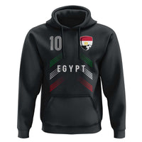 Egypt Soccer Sports Graphic Number 10 Jersey Style Hoodie Proud Egyptian Football Fans Game Day Pride