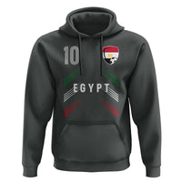 Egypt Soccer Sports Graphic Number 10 Jersey Style Hoodie Proud Egyptian Football Fans Game Day Pride