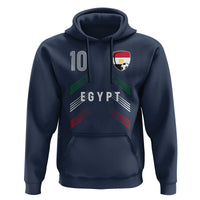 Egypt Soccer Sports Graphic Number 10 Jersey Style Hoodie Proud Egyptian Football Fans Game Day Pride
