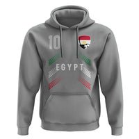 Egypt Soccer Sports Graphic Number 10 Jersey Style Hoodie Proud Egyptian Football Fans Game Day Pride