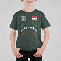 Egypt Soccer Sports Graphic Number 10 Jersey Style T Shirt For Kid Proud Egyptian Football Fans Game Day Pride
